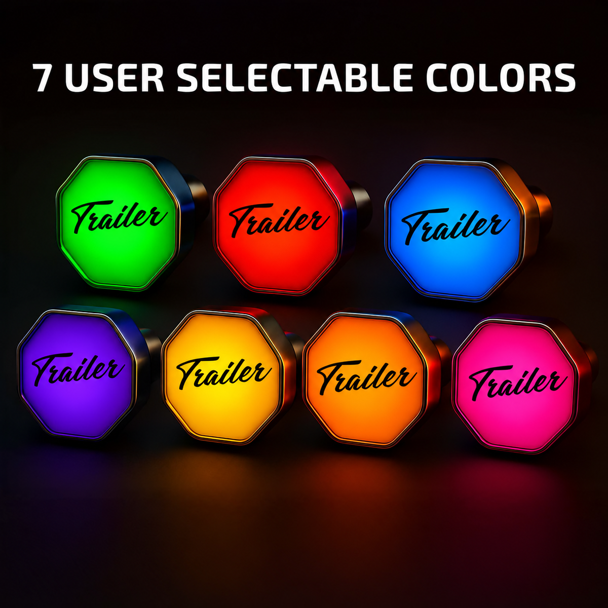 Glo-Knobz Illuminated Air Brake Knobs – Tractor / Trailer 2-Pack